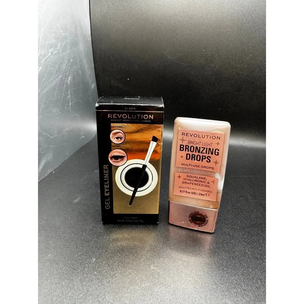 NWT Revolution Set-Black Gel Eyeliner & Bronzing Drops